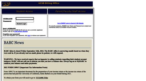 My BARC Login .